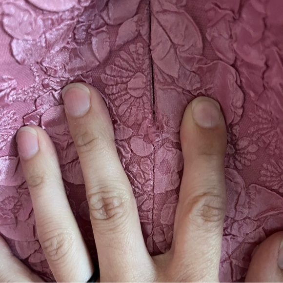 Ganni Pink Jacquard V-Neck Mini Dress Orchid Smoke NWOT EU 34 - Picture 12 of 12